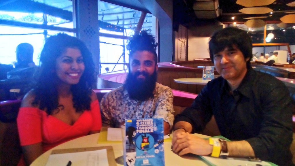 Mirchi_Marathi's tweet photo. Judges ahoy @ubob_in #grandfinale @bluefrogpune_ see you all soon! #ubob https://t.co/HWVPMYuGTo