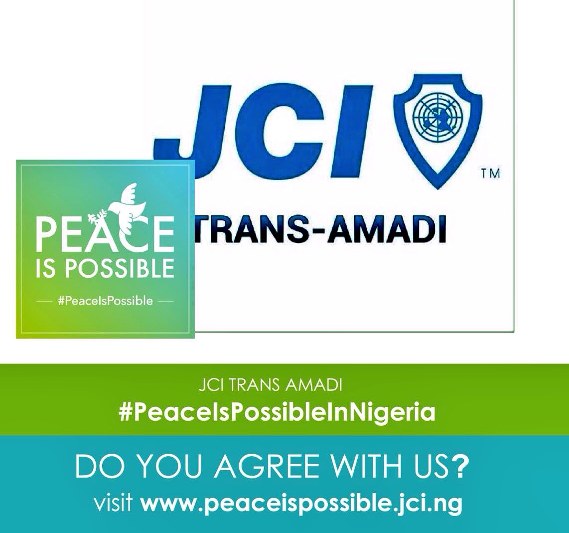 jci_transamadi's tweet photo. @jci_transamadi we believe and just act to ensure that #peaceispossible https://t.co/bFSv4sArm8
