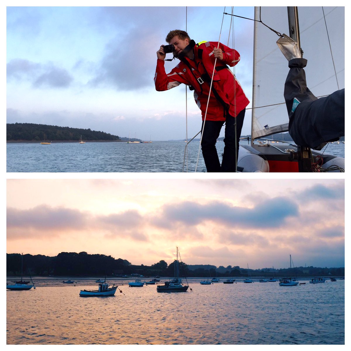 StevenHallDOP's tweet photo. Sailing back from football yesterday evening: the photographer &amp; his photo @harrygeorgehall @Fujifilm_UK X #suffolk https://t.co/Xo4XIjdyTm