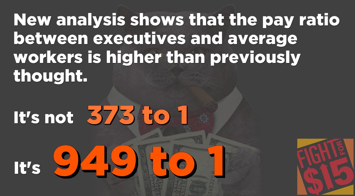 FightForAUnion's tweet photo. Millions of workers continue to suffer to afford executives such grotesque pay https://t.co/LCirMuln7Z #FightFor15 https://t.co/3MnMLhcohn