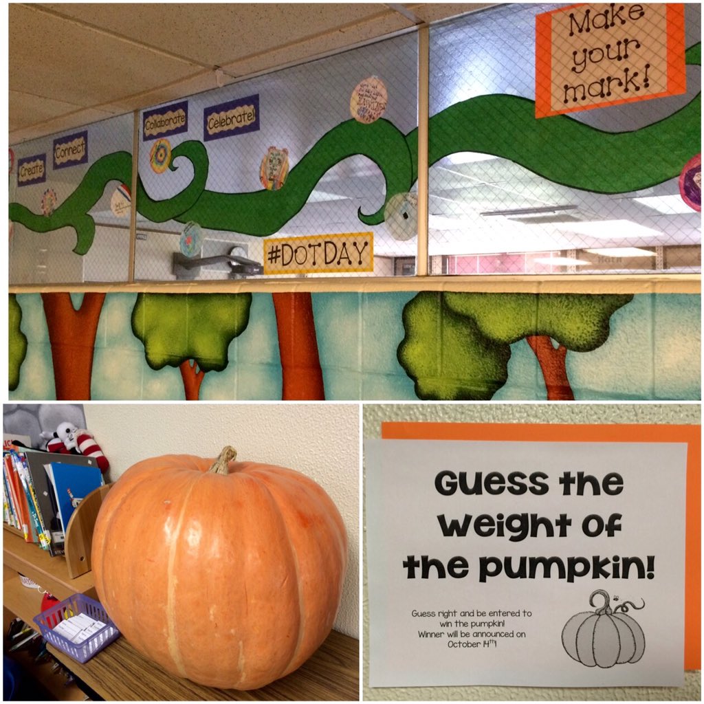 MrsWall_Lorr4's tweet photo. Sat spent making the library even more fun! #almostfall #pumpkins #dotday #displaystudentwork #inspirationalquotes https://t.co/F1QvwMVUZ2