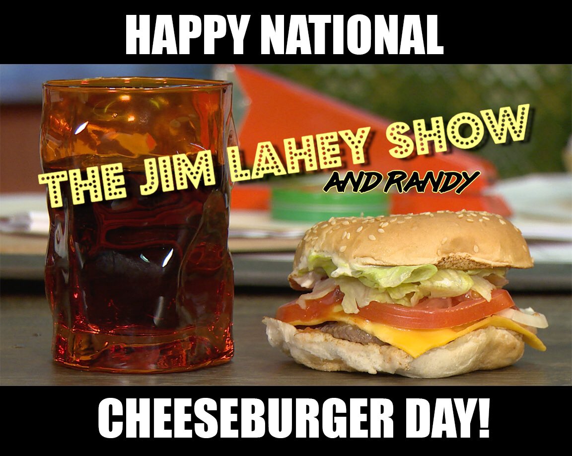 tpbplus's tweet photo. Happy #NationalCheeseburgerDay from your friends at The Jim Lahey Show (&amp; Randy)! #everydayischeeseburgerday #TPB https://t.co/1Rxz71BHjr