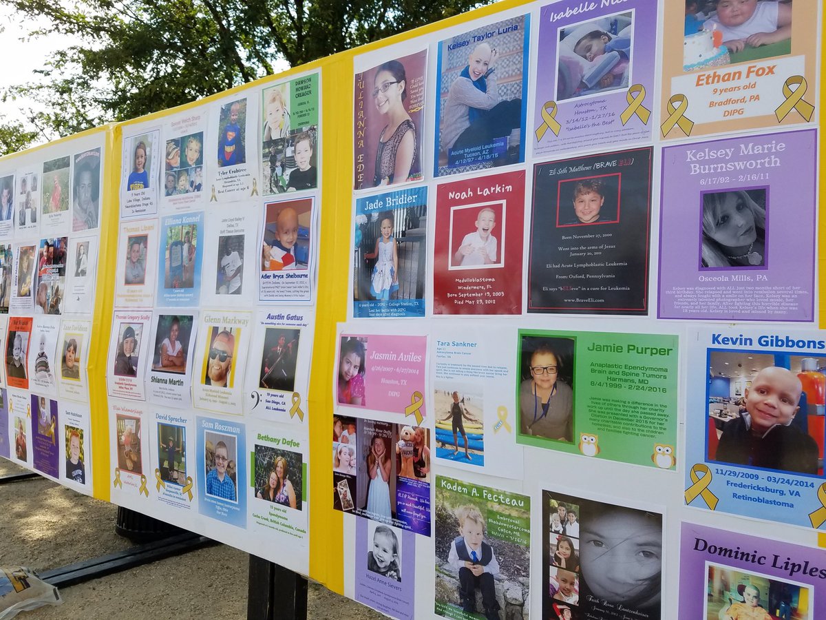The .@CureFestDC tribute wall features pictures of sweet kids lost to #childhoodcancer. RT if you recognize someone!