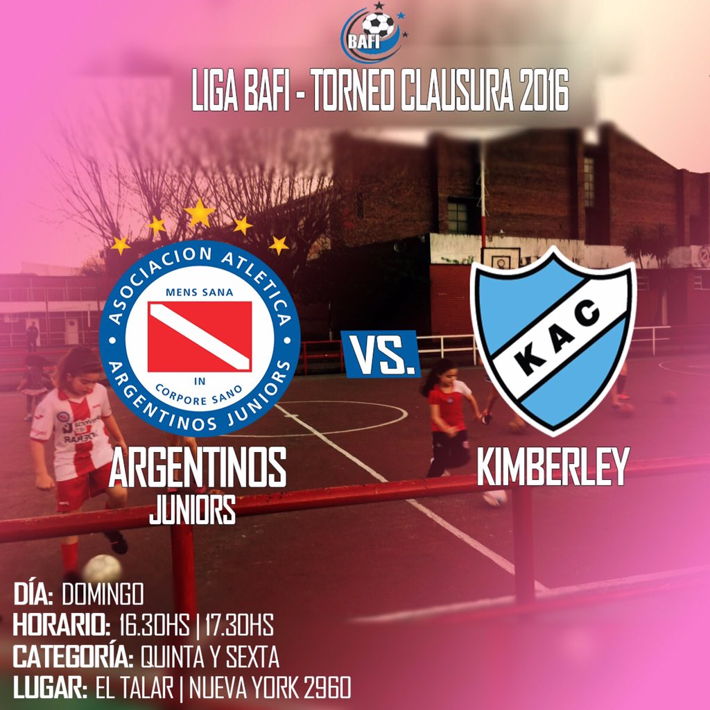#AAAJ Esta tarde en el Talar, nuestras mini bichitas se enfrentan a #Kimberley por la #LigaBafi #VamosBichitas 🐞⚽️