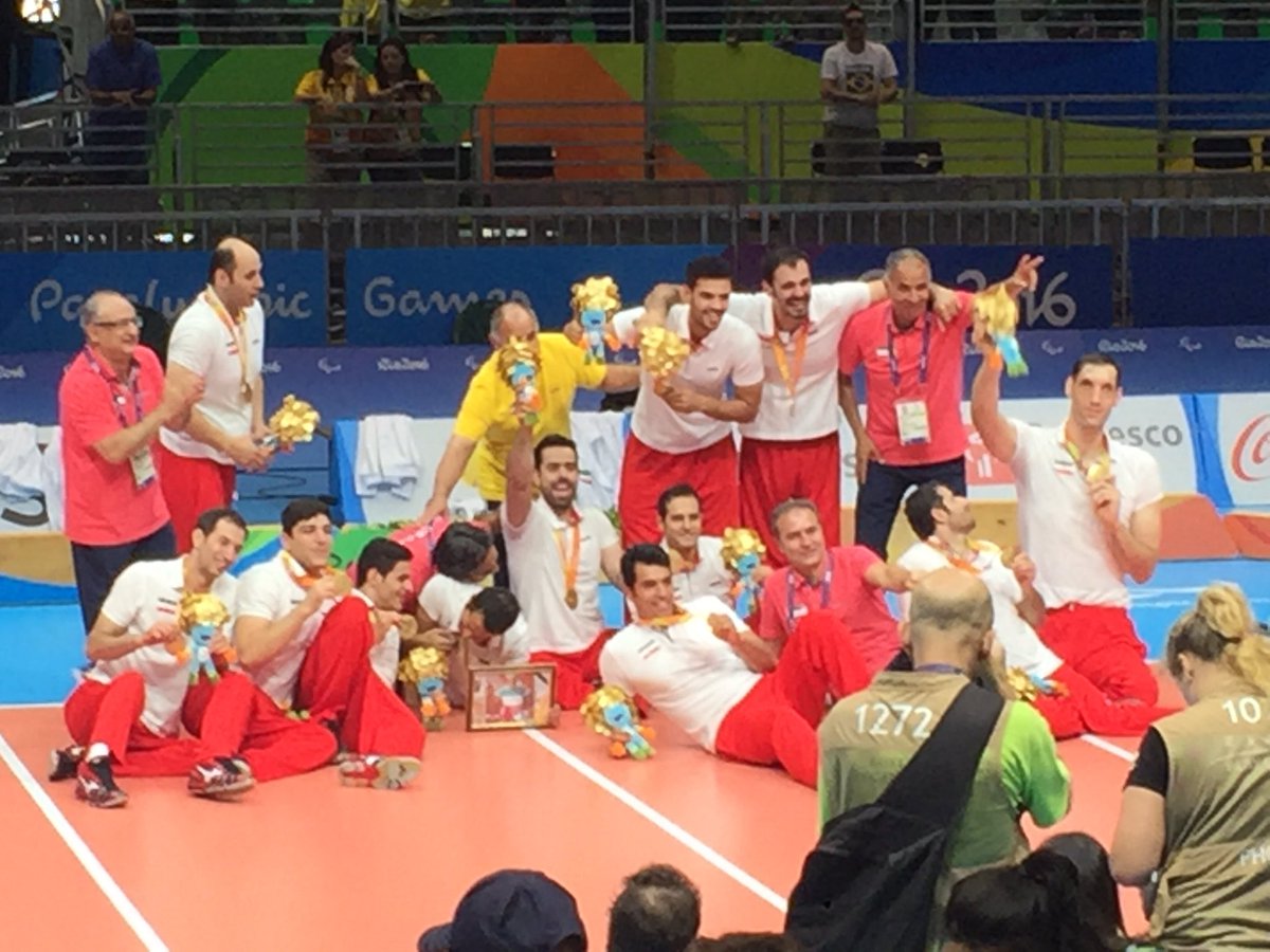 IRI celebrations #gold medal #sitting <a href="/Iranvolleyball/">Iran Volleyball</a> <a href="/Paralympics/">Paralympic Games</a> <a href="/Rio2016_en/">Crear una App</a> @Brasil2016 <a href="/VolleySLIDE/">VolleySLIDE</a> <a href="/Volleyw00d/">Volleywood</a>