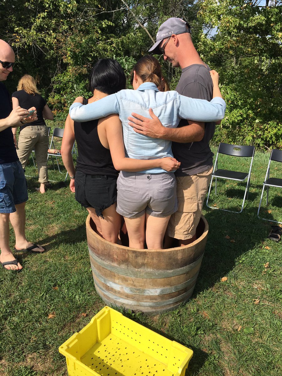 Winemakersboots's tweet photo. Another happy set of Pick, Stomp, and Tasters! #winemakerforaday https://t.co/4hortv43Jb