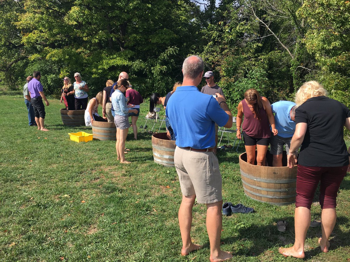 Winemakersboots's tweet photo. Another happy set of Pick, Stomp, and Tasters! #winemakerforaday https://t.co/4hortv43Jb
