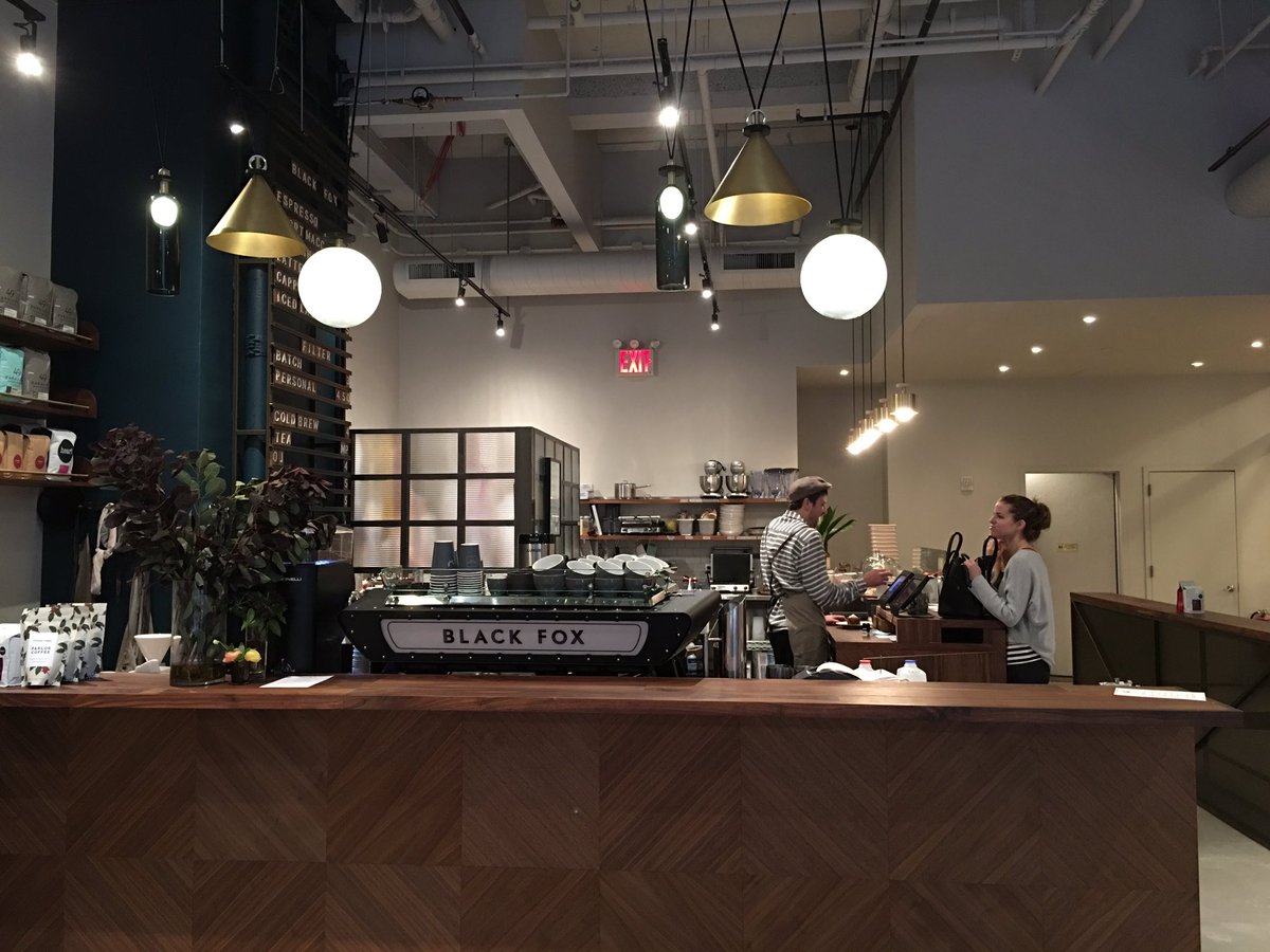 roasterderek's tweet image. Friday @NYCoffeeFest and snuck in a trip Sat to Black Fox Coffee. We visited a few NY cafes and this was my fave