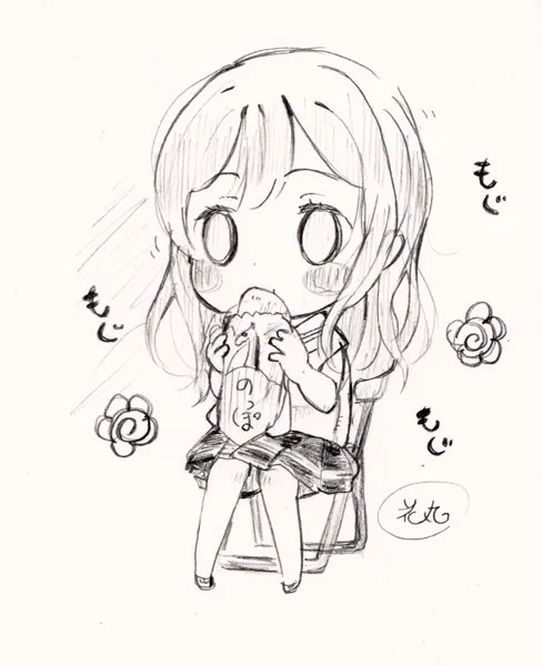 12話は色々と気になるところがあったけど
なにより
みんなが部室で喋ってる中、無心でのっぽパンをもしゃる
まるちゃんが微笑ましかった
ずっと食べてるなこの子  #ラブライブサンシャイン 