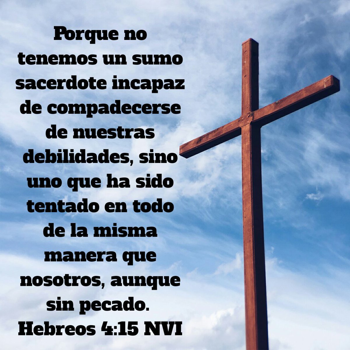 soymaguis's tweet photo. Porque no tenemos un sumo sacerdote incapaz de compadecerse de nuestras debilidades, sino uno que ha sido… https://t.co/ytVwopLRxy