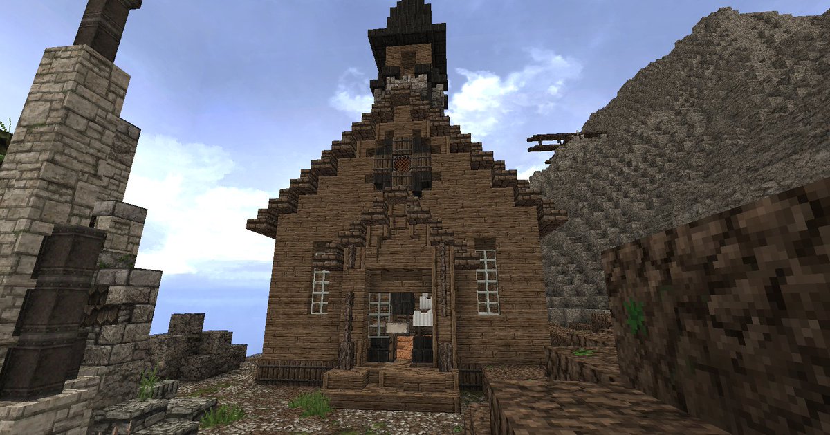 Ringsten 崩れた教会と墓地を作りました こんな荒廃した世界の教会で 愛を誓い 新たな夫婦が誕生しました 世界は可能性で満ちています マイクラ建築勉強会 Minecraft建築コミュ
