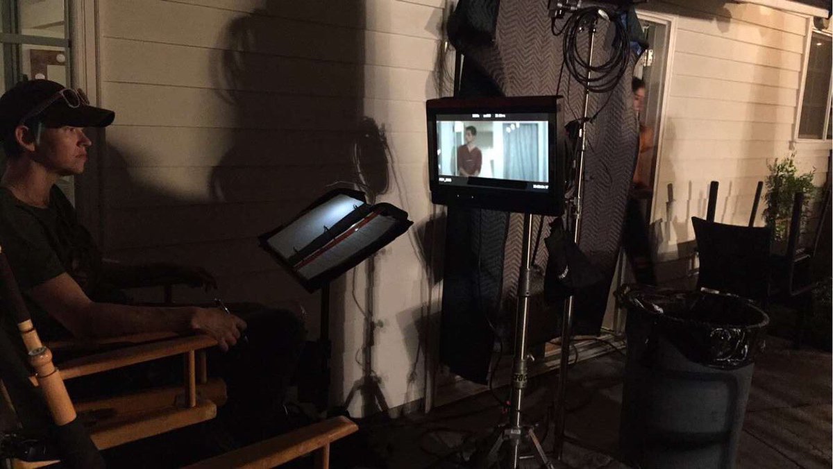 shootthemovie's tweet photo. Maggie in #videovillage with #Amirelmasry listening to #AK off screen. #Setlife #onset #production https://t.co/lhh5hHEuH4