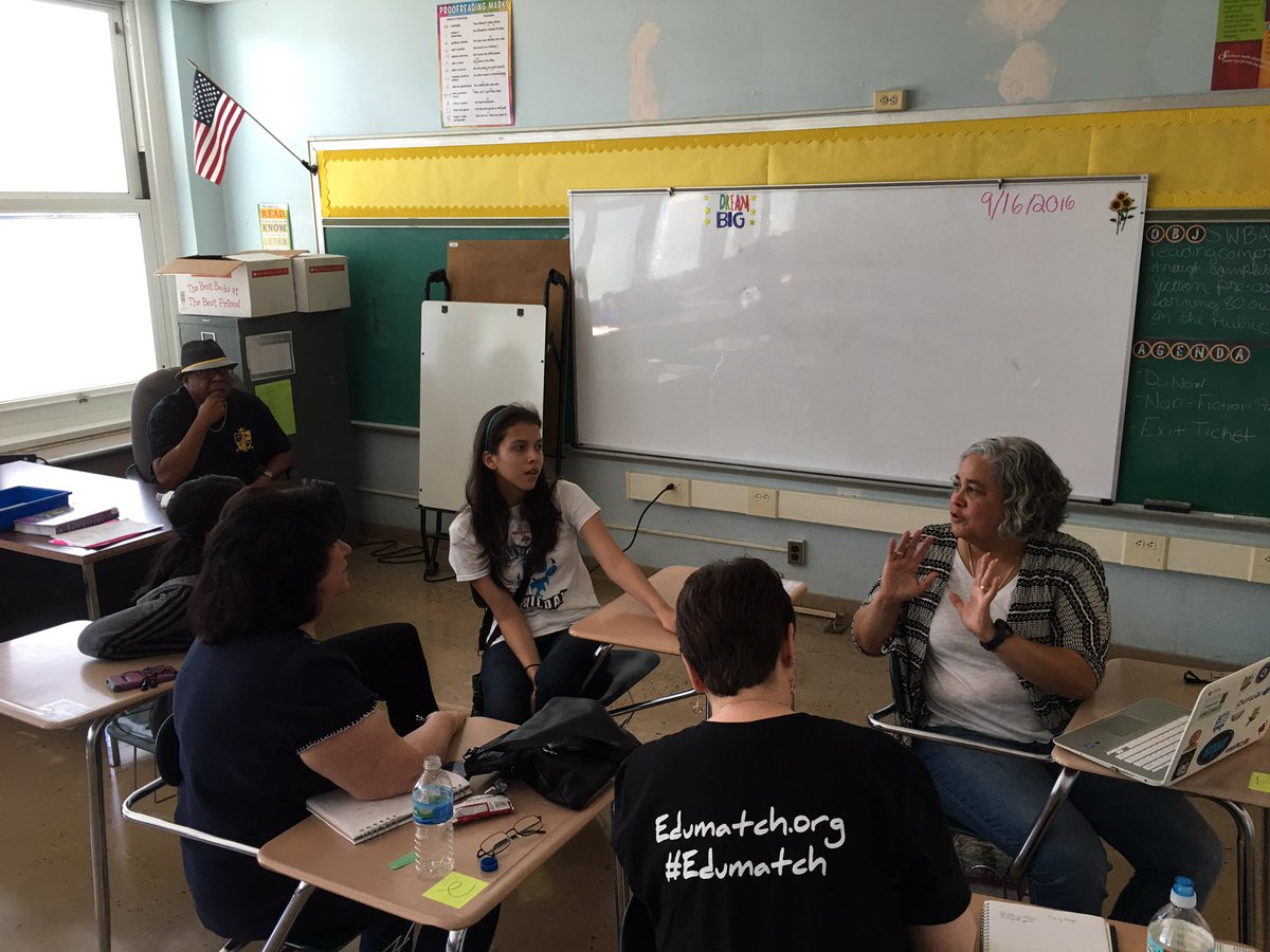 EdcampWilday's tweet photo. @spaul6414 leading the discussion on creating global classrooms at #edcampgw https://t.co/IcZY68lydn