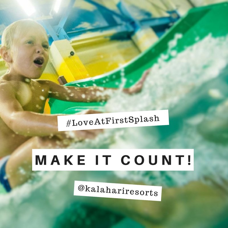 KalahariResorts's tweet photo. Make it count @KalahariResorts #LoveAtFirstSplash https://t.co/vMAAY1IU1o