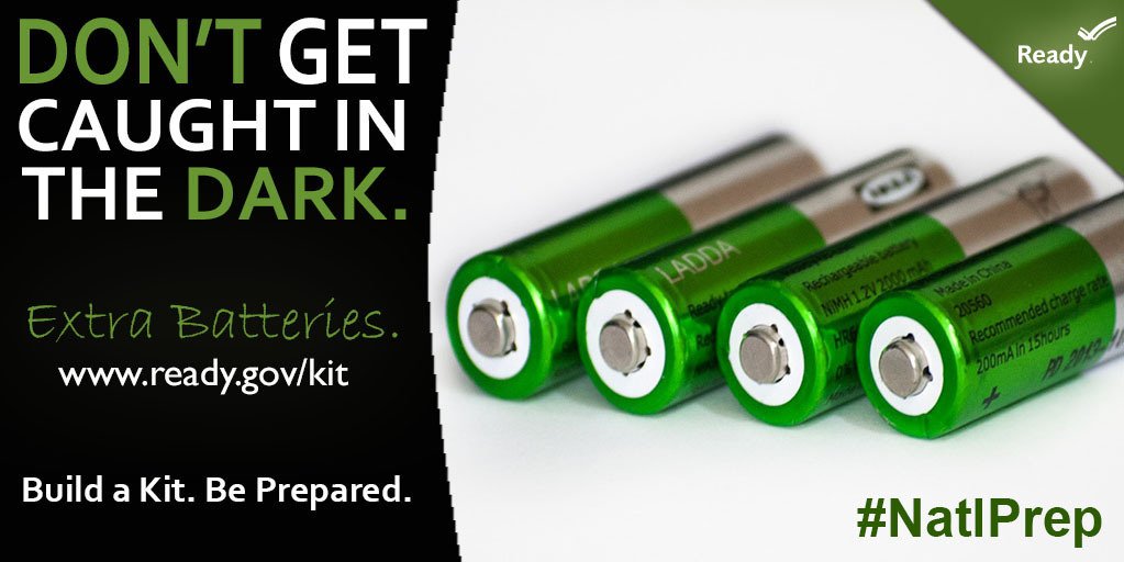 ReadyAlabama's tweet photo. Keep a radio &amp; extra batteries handy to listen for info from local officials if you lose power. #NatlPrep #ReadyAL https://t.co/wVmts3uD6y