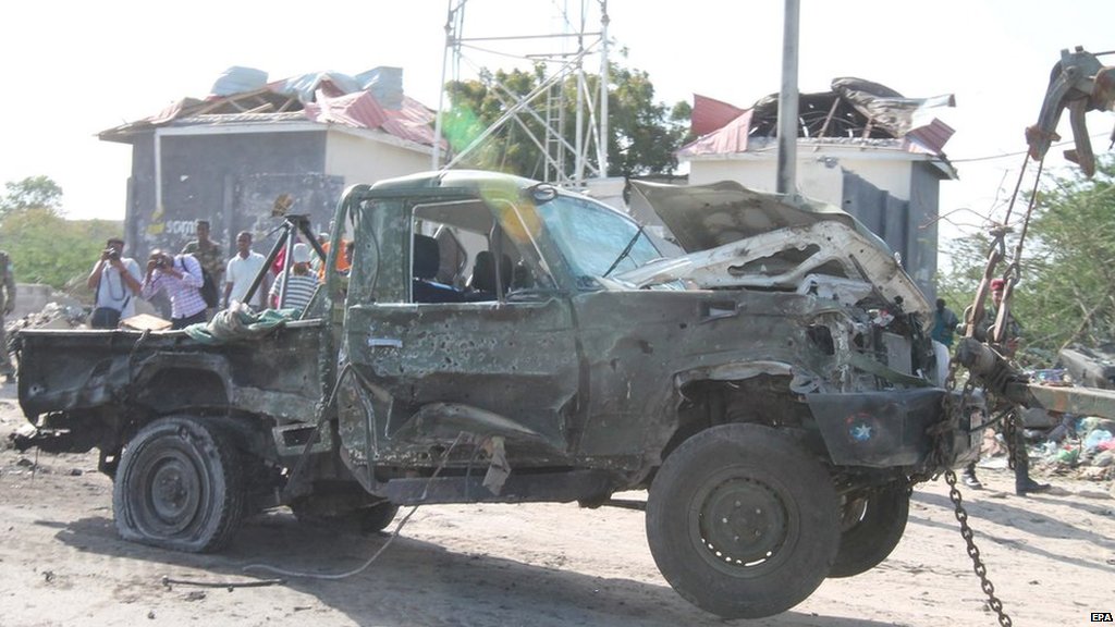 BBCWorld's tweet photo. Somali general &amp; at least six of his bodyguards killed by suicide car bomber, police say https://t.co/8mVcVzgNJL https://t.co/mLxxtnIr0S