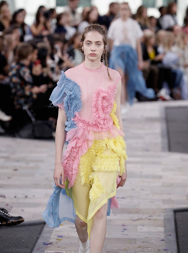 Textured frill, pastel colors, and florals all came down the runway ...