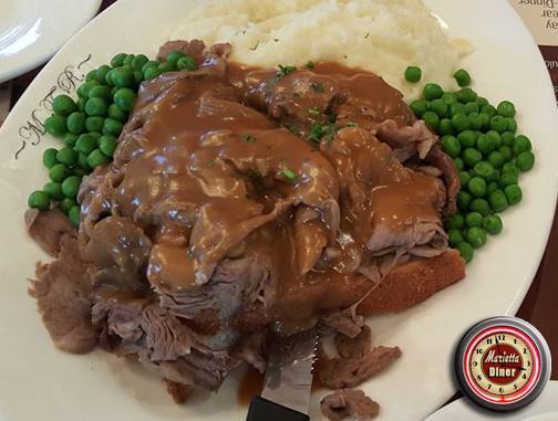 Who wants an open faced Prime Rib sandwich with a little xtra gravy! 

Menu: buff.ly/2c62aLx

#MariettaDiner