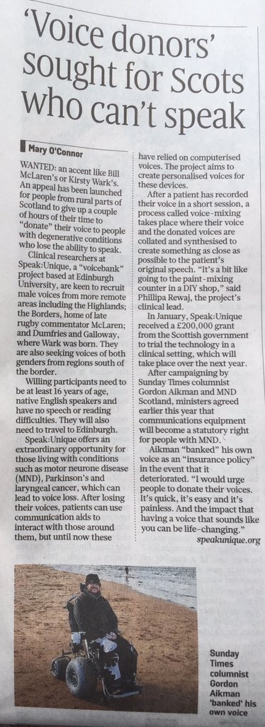 GordonAikman's tweet image. From the Highlands, Borders or Dumfries &amp;amp; Galloway? Do something amazing, donate your voice: speakunique.org