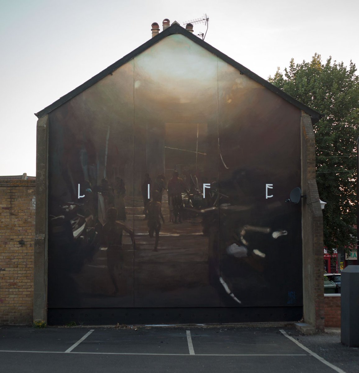 streetartnews's tweet photo. “Life” by Axel Void in London #streetart https://t.co/9Kxd65GLAz https://t.co/O4u10GnTfX