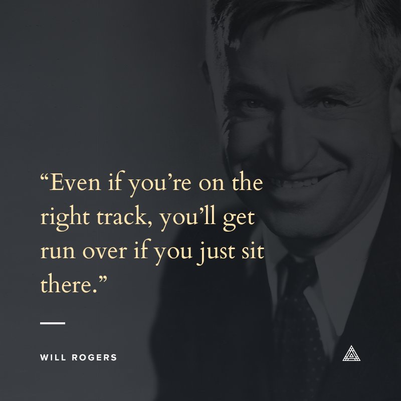 Sunday Quotes #11
“Even if you’re on the right track, you’ll get run over if you just sit there.”