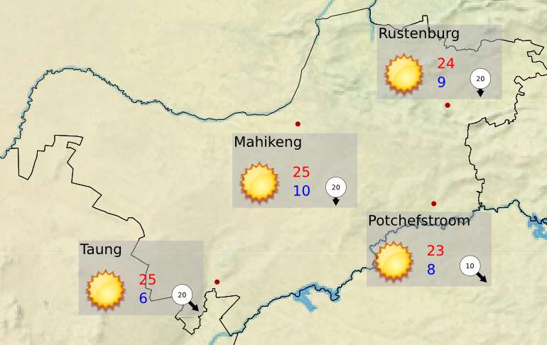 North West Tomorrow 's Weather overview: 19.9.2016