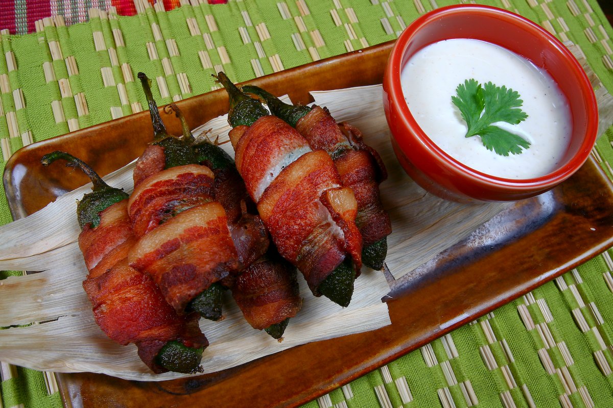 Bacon wrapped #jalapenopoppers. #Moctezumas