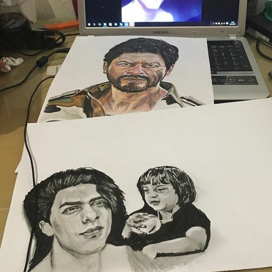 salwa1198's tweet photo. @iamsrk You're so loved &amp; so is your Khandaan. Really hope you see this! Absolutely beautiful sketches by @mylfwld ❤ https://t.co/nSfczDvNTu