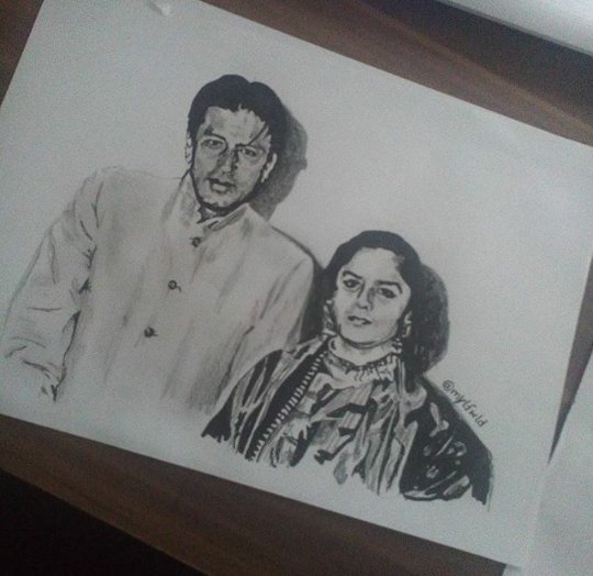 salwa1198's tweet photo. @iamsrk You're so loved &amp; so is your Khandaan. Really hope you see this! Absolutely beautiful sketches by @mylfwld ❤ https://t.co/nSfczDvNTu