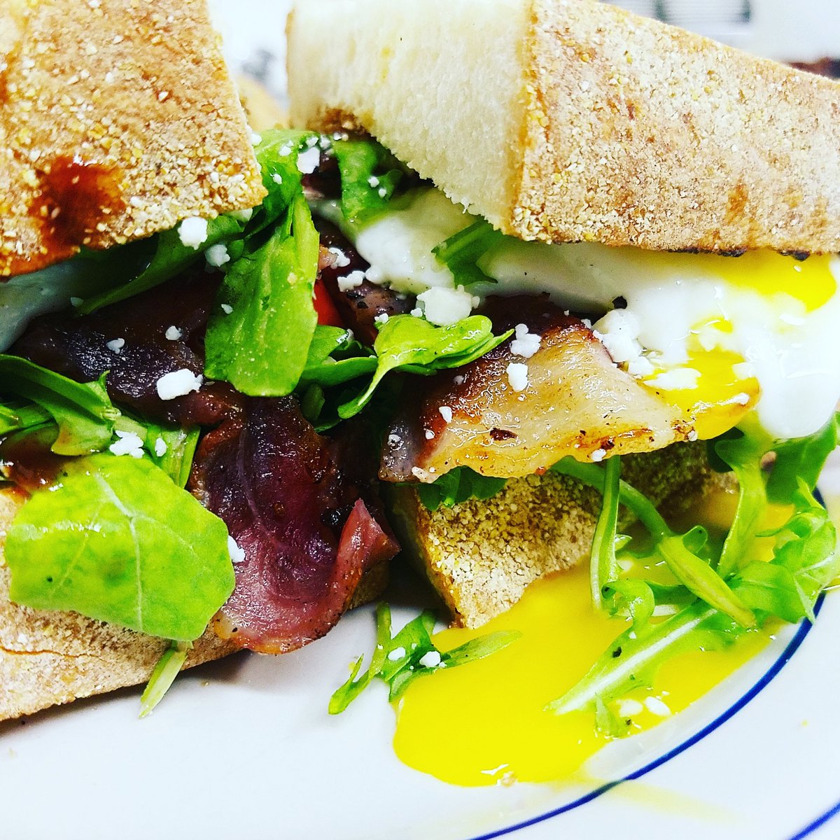 The Bacon &amp; Egg Sarnie you should be crushing for #brunch. <a href="/BtchesWhoBrunch/">Bitches Who Brunch</a> <a href="/DC_Brunchers/">Lazy DC Brunchers</a> <a href="/ClotureClub/">Cloture Club</a> <a href="/DMVdining/">DMV Dining</a>