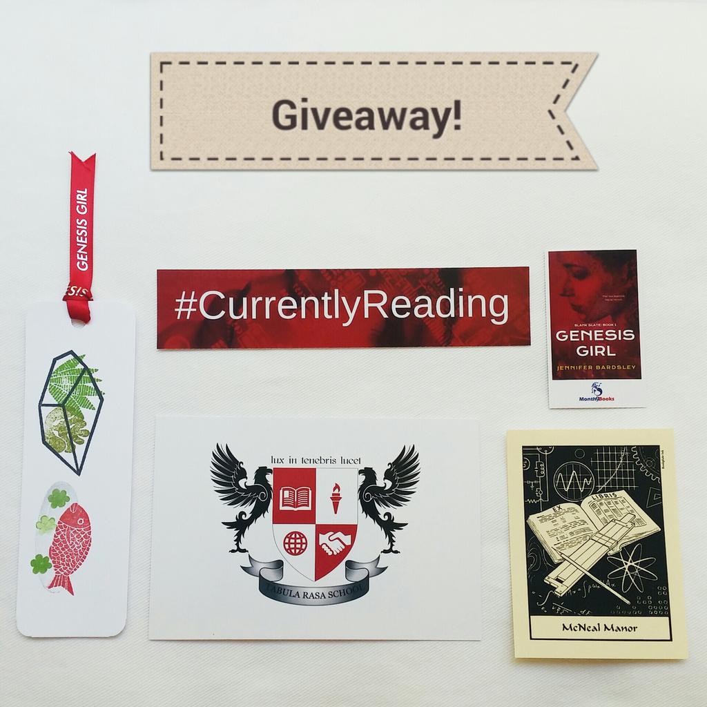 JennBardsley's tweet photo. It's the last day to enter my #giveaway for #GenesisGirl bookswag! https://t.co/F1mWoC7rnJ #yalit #yabooks https://t.co/ymJqSYorV7