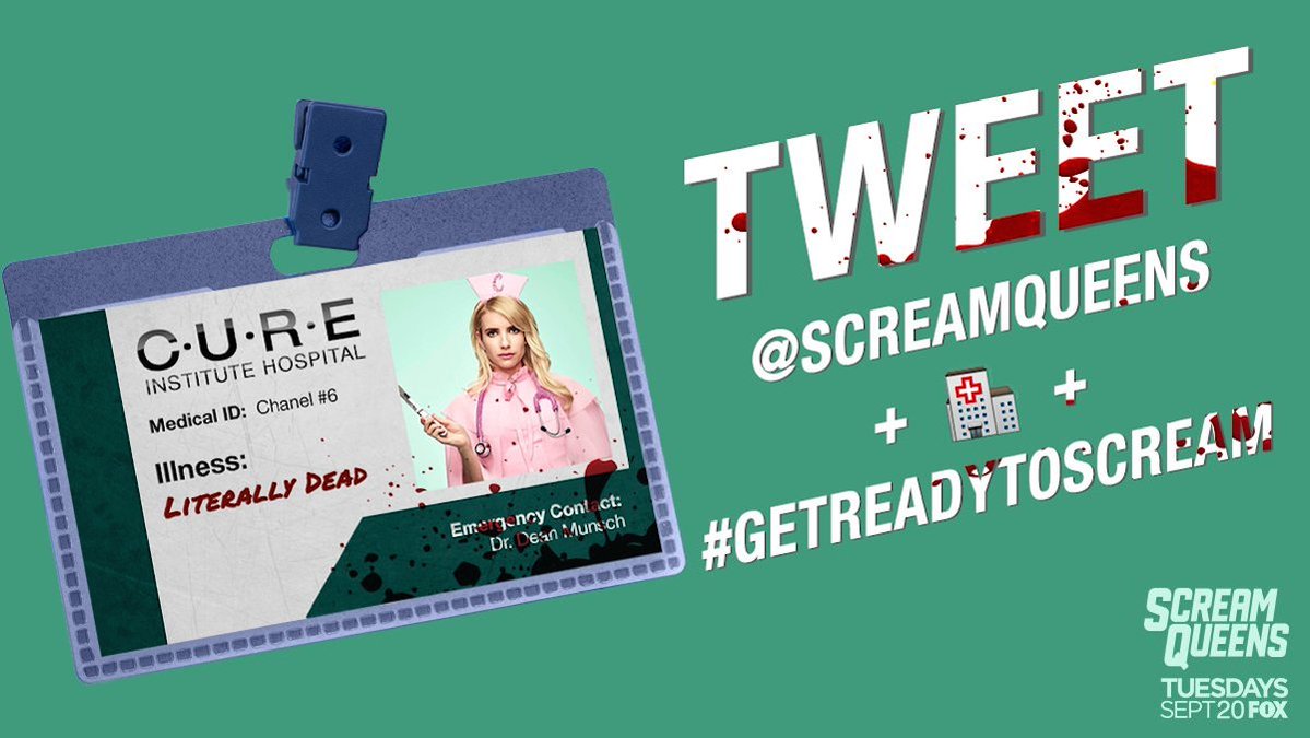 TLautnerTumblr's tweet photo. @ScreamQueens 🏥 #GetReadyToScream https://t.co/wtn3qqlDSb