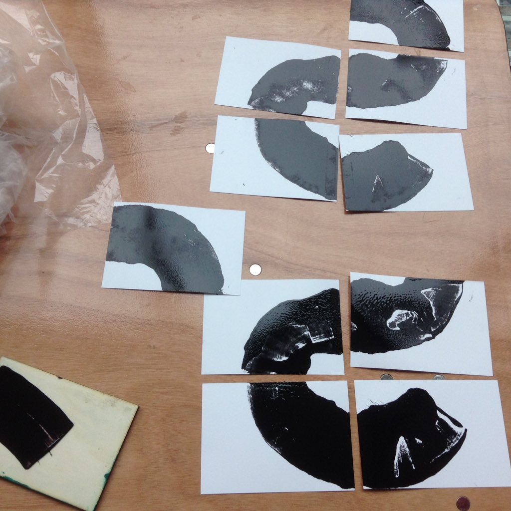 GSAExhibitions's tweet photo. Many visitors make prints today with @designbyzag - it's all about mark-making, ink and font @GlasgowDOD @GSofA https://t.co/3f7q8U9VnX