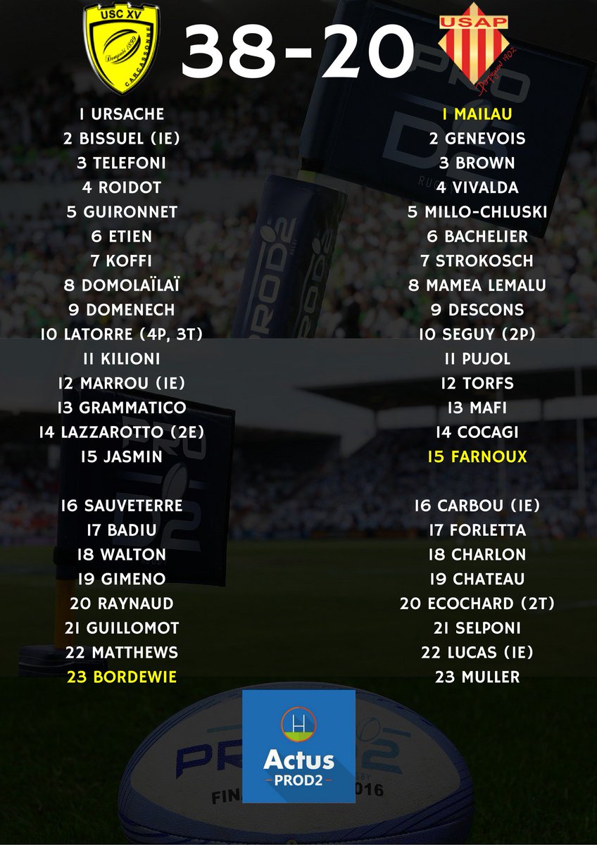 L'<a href="/USCXV/">‏ْ</a> s'impose contre l'<a href="/usap_officiel/">USAP</a> ! #USCUSAP