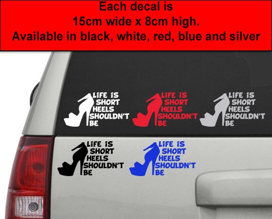 SpitzyUnique's tweet photo. Car vinyl decals in black, white, red, blue, silver &amp; gold #highheel #stiletto https://t.co/rZWRevF9Qw