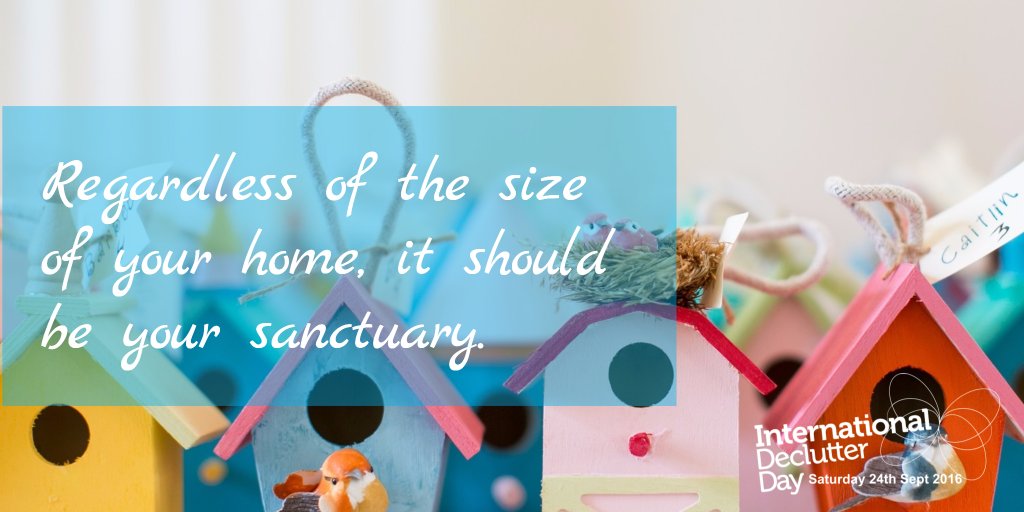 IntDeclutterDay's tweet image. Declutter to feel good this International Declutter Day, Sat 24th Sept. internationaldeclutterday.com #IntDeclutterDay16
