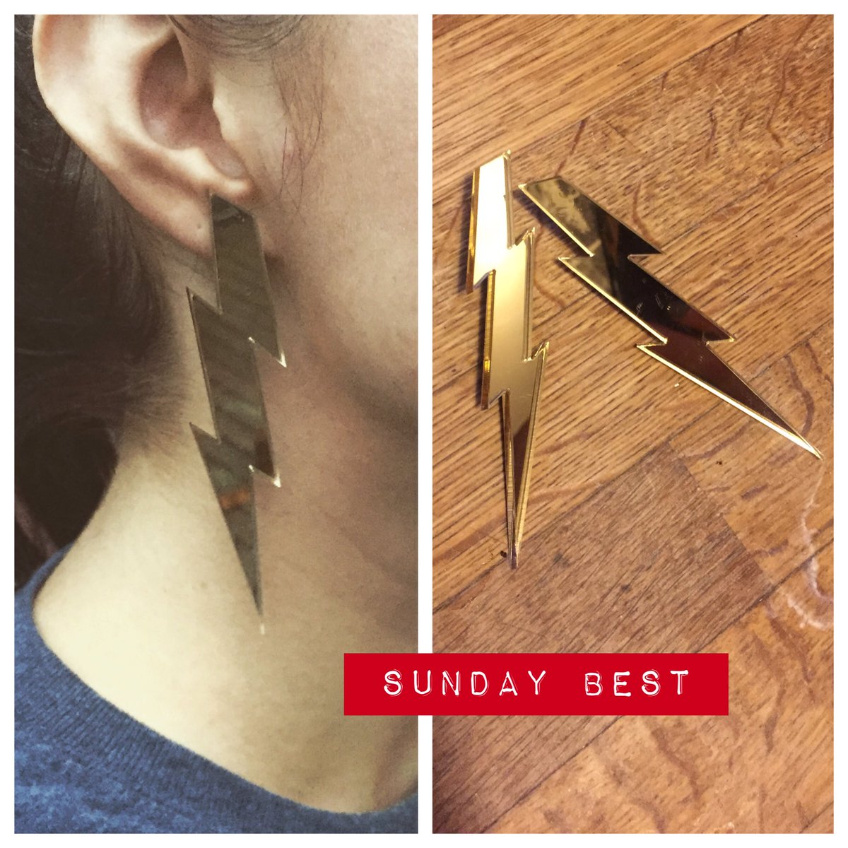 notreallyrocket's tweet photo. Get Halloween ready! These lightning earrings are by @SuzywanDELUXE and are available on @ASOS #suzywan #asos https://t.co/3rNr8X2Ihw