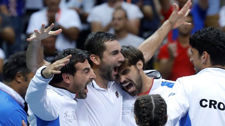 Croacia festeja . Davis - Daviscup.com