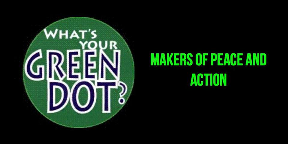 2020captioning's tweet image. National Day of Action training "Green Dot" is happening all over the nation. #unite #dot2dot #UMKC #makersofpeace