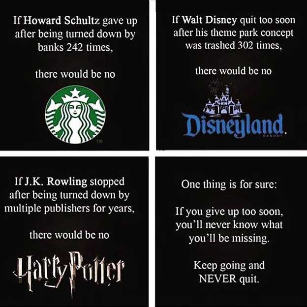 fearlessmotivat's tweet image. Being rejected is standard for those with BIG DREAMS. Those who succeed are the ones who KEEP GOING. #NEVERQUIT