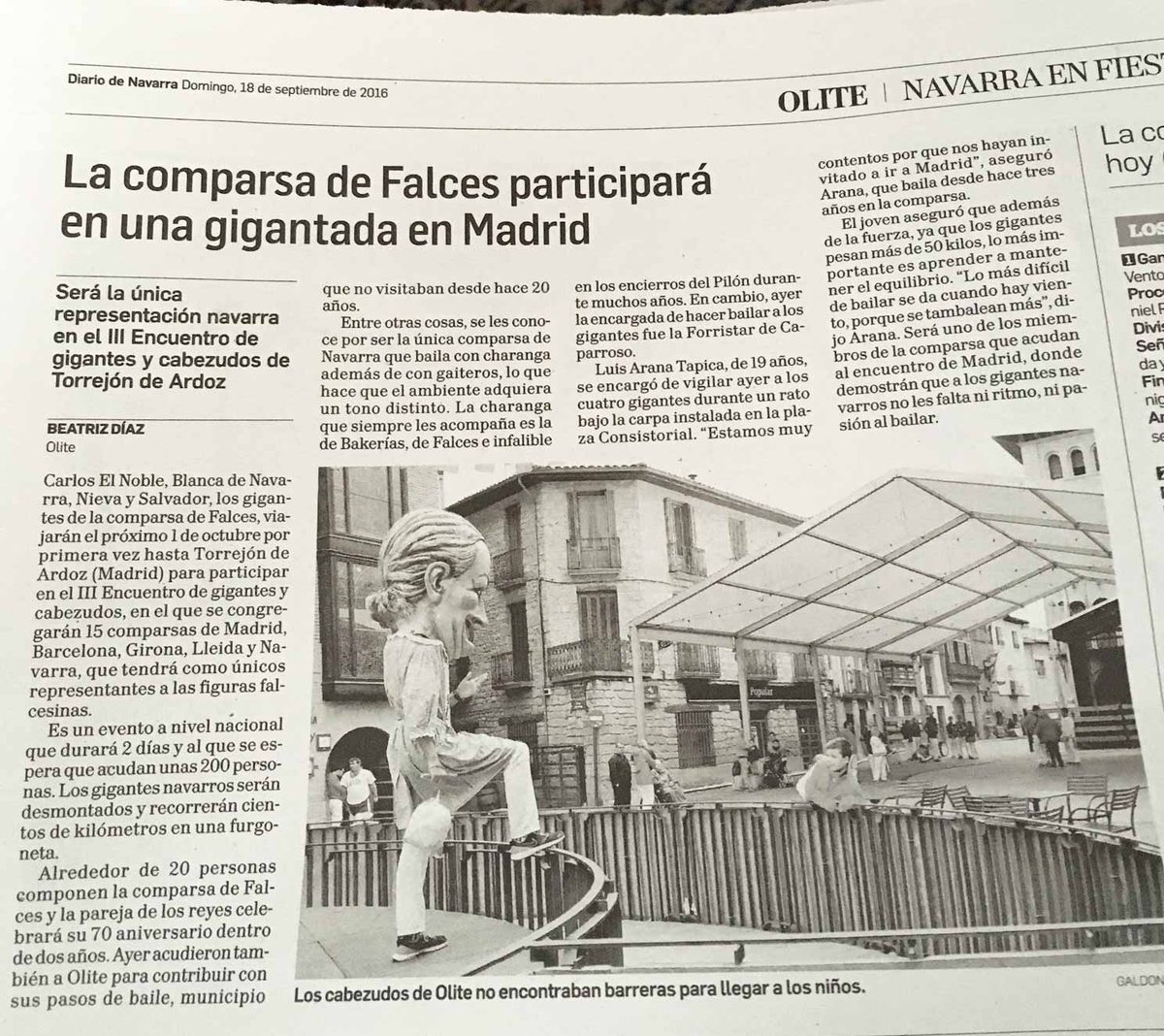 FalcesalDia's tweet photo. La comparsa de Falces participará en una gigantada en Madrid @TurismoNavarra https://t.co/O9yWdPc80N