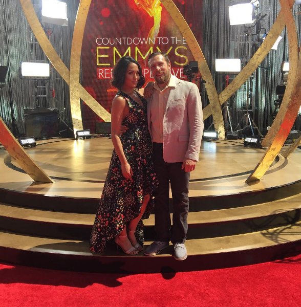 WWE's tweet image. Brie @BellaTwins and @WWEDanielBryan are at the #Emmys TONIGHT! @Total_Bellas @TotalDivas @TheEmmys