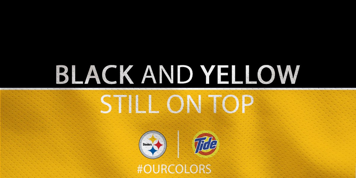 TheSteelCityFan's tweet photo. THE BLACK AND YELLOW STILL ON TOP!!! Steelers win 24-16!!! @TideNFL #OurColors #ad https://t.co/TSuGTMmZje