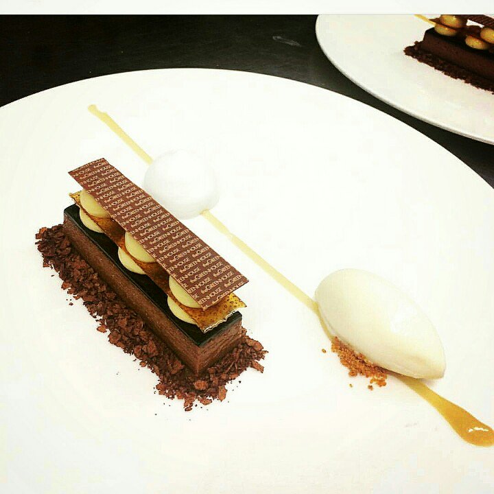 stove28's tweet photo. Little praline number with milk chocolate strudel and yogurt icecream from saturday night  @_the_greenhouse https://t.co/Sqdx3omdqR