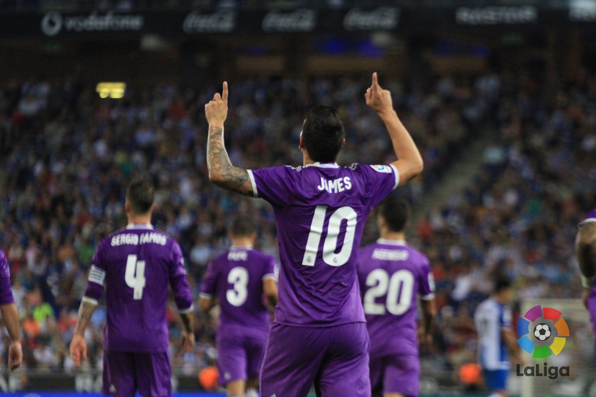 Sejak gabung ke Real Madrid, James Rodriguez mengoleksi 7 gol saat Cristiano Ronaldo absen. #HalaMadrid
