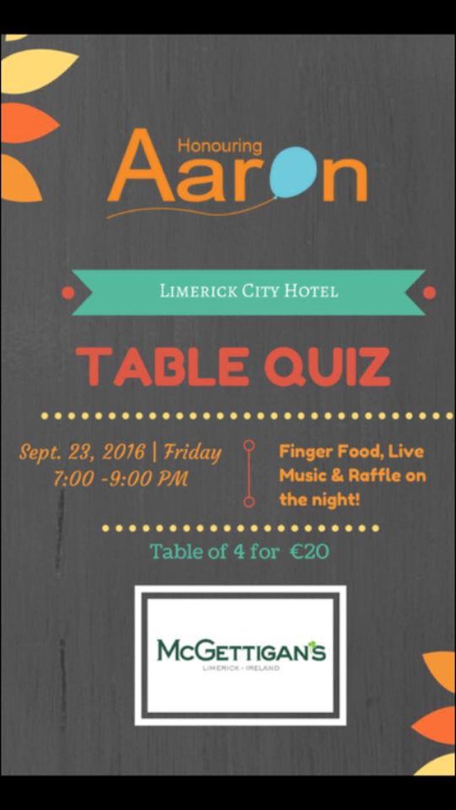 Honouringaaron1's tweet photo. Come along &amp; test the grey matter &amp; support a great cause 🎈🎈 #aaronoflaherty #honouringaaron https://t.co/dRy07RJAiX
