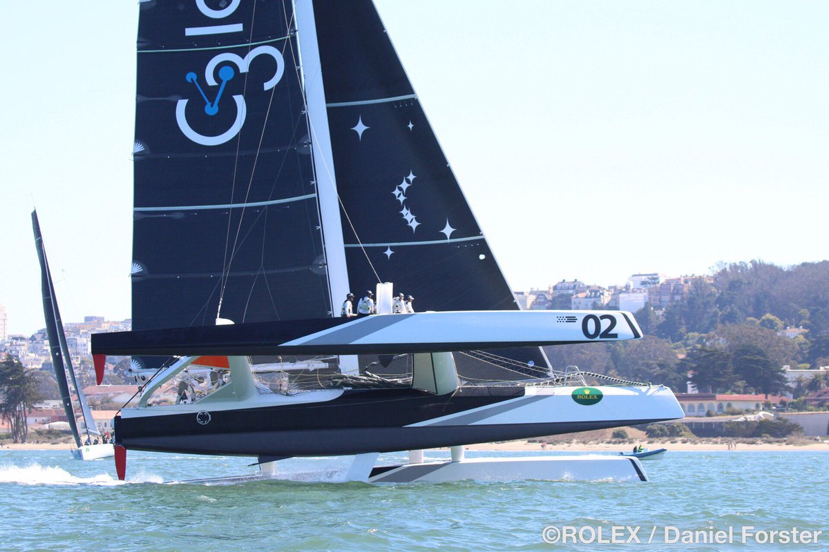 BigBoatSeries's tweet photo. Orion has finished! Took them just over an hour. Congrats to the multihull winners for 2016. #rbbs2016 https://t.co/kzEcR3wPYu