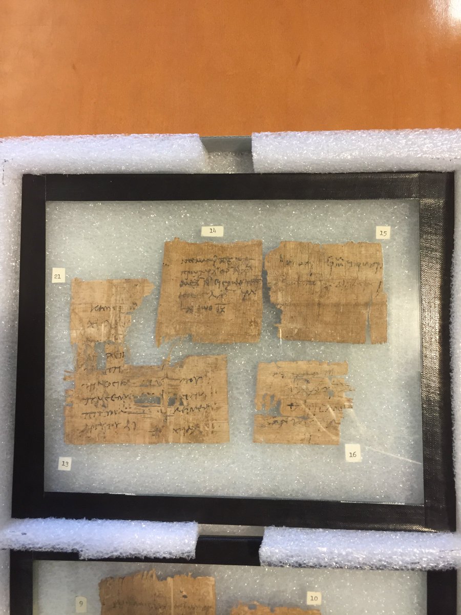 gabiemaduro's tweet photo. Papyrus roll, 85-4 BCE. 
21: a banknote in Ancient Greek text
@HoTTiesTweeting @FSULibrary #groupfour https://t.co/2H3ESmDRHc