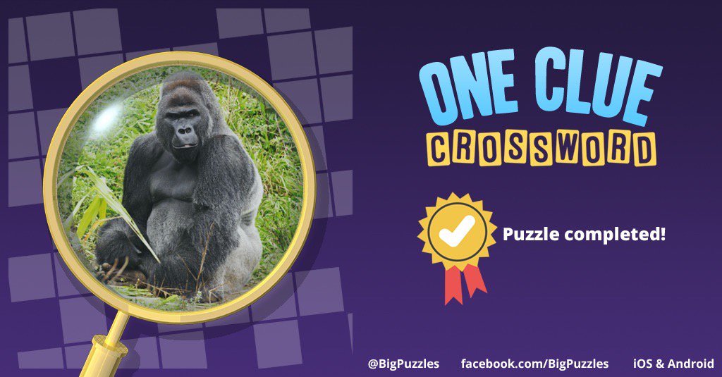 rosneath's tweet image. I completed a puzzle in One Clue Crossword. Play now for free!
onecluecrossword.com #OneClueCrossword