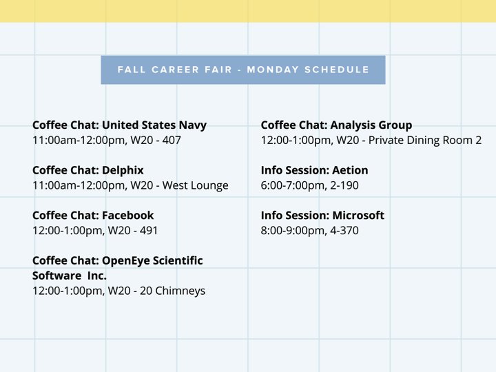 MIT Fall Career Fair tweet media